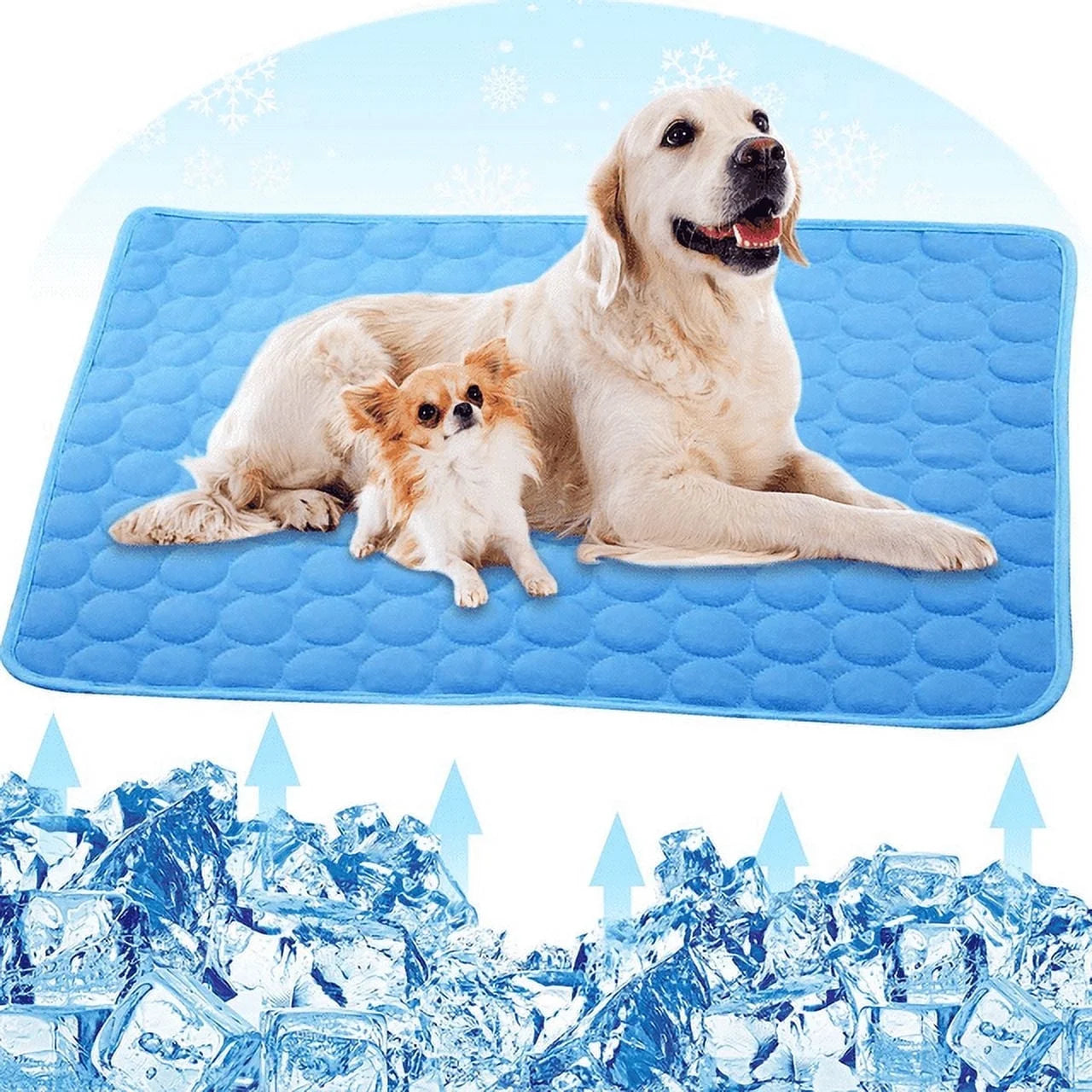 Dog Cooling Mat, Self Cooling Pet Pad Pressure Activated Gel, No Freezing Required Cooling Pad for Dogs and Cats, Portable Cooling Mat for Indoor, Outdoor & Car Use